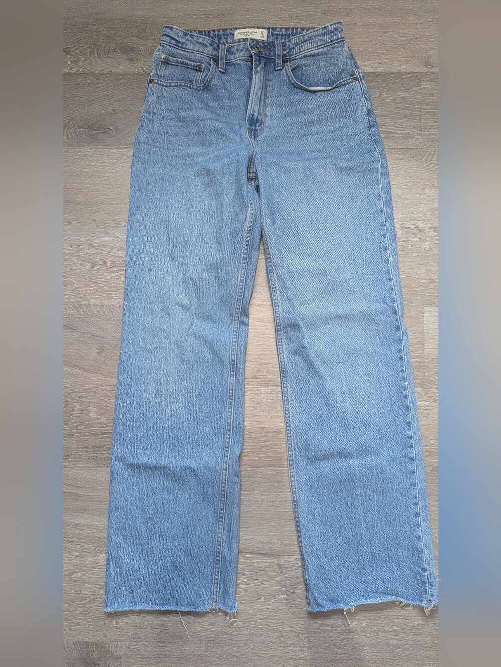 Abercrombie & Fitch Light Blue Straight-Leg Women's Jeans